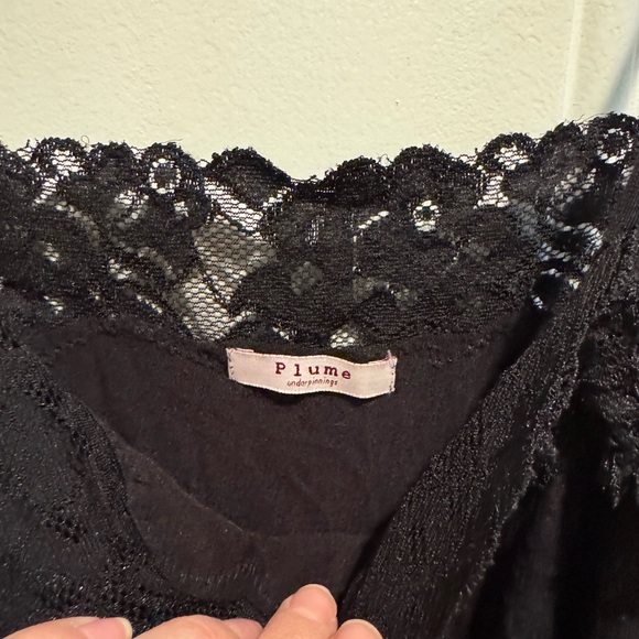 Black Mini Dress With Lace Trim - Picture 7 of 14